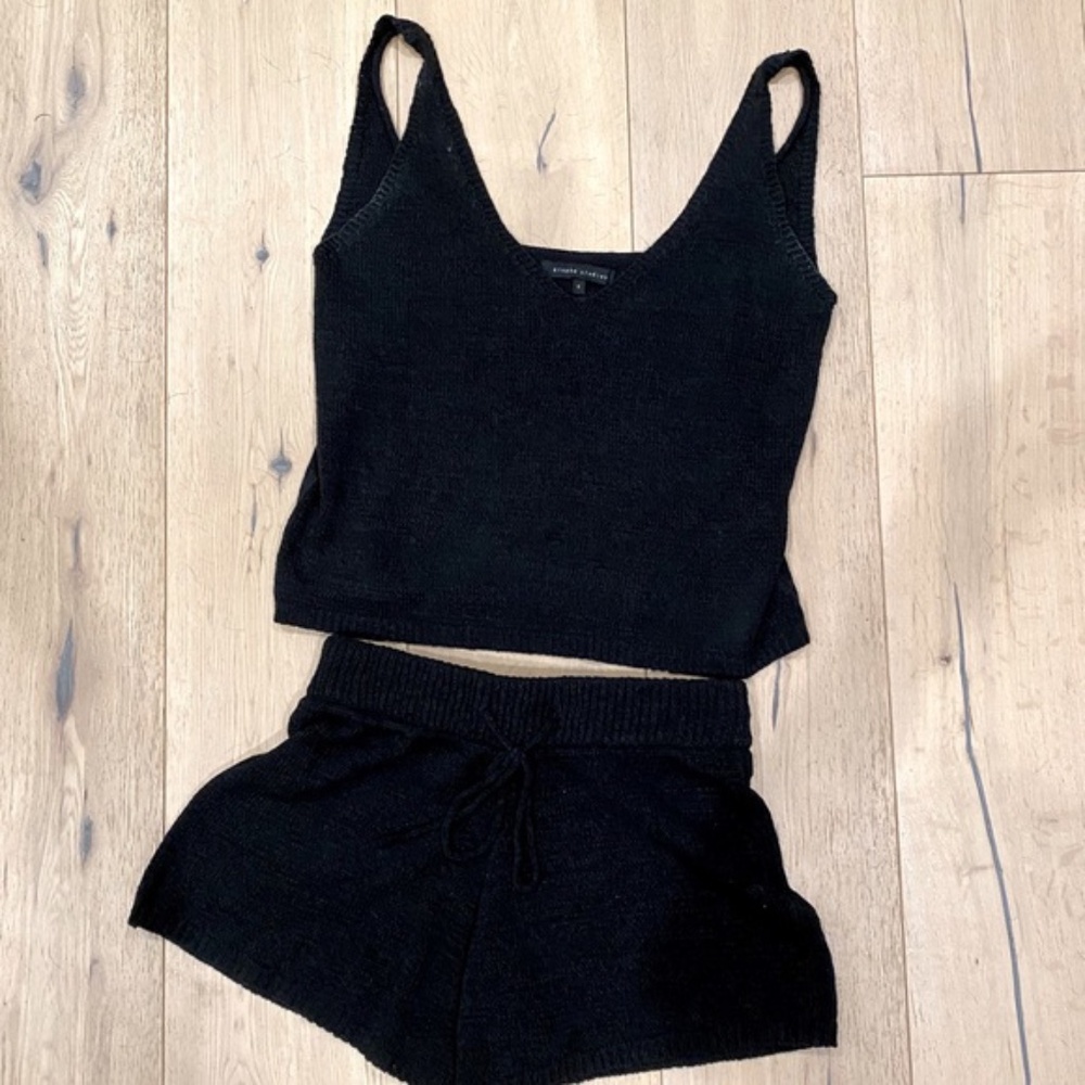 Vici Knit Short Set - Black